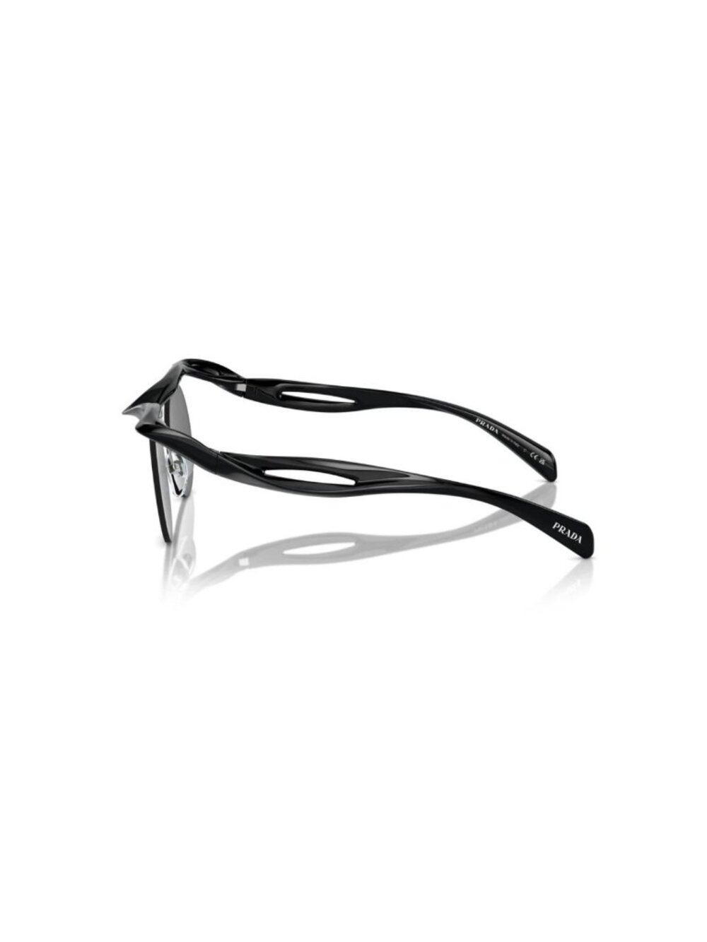 Prada Sunglasses PRA18S 1AB5S0 Polished Black Frame / Dark Grey Gradient Lens - Picture 4 of 4